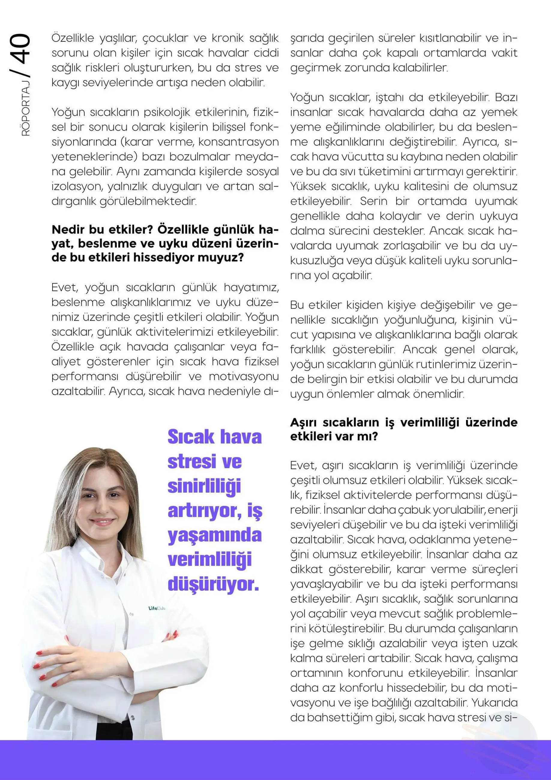 Sıcak Havalar, Odaklanma Yeteneğine ve Psikolojiye Darbe Vuruyor - Riskli Dergi