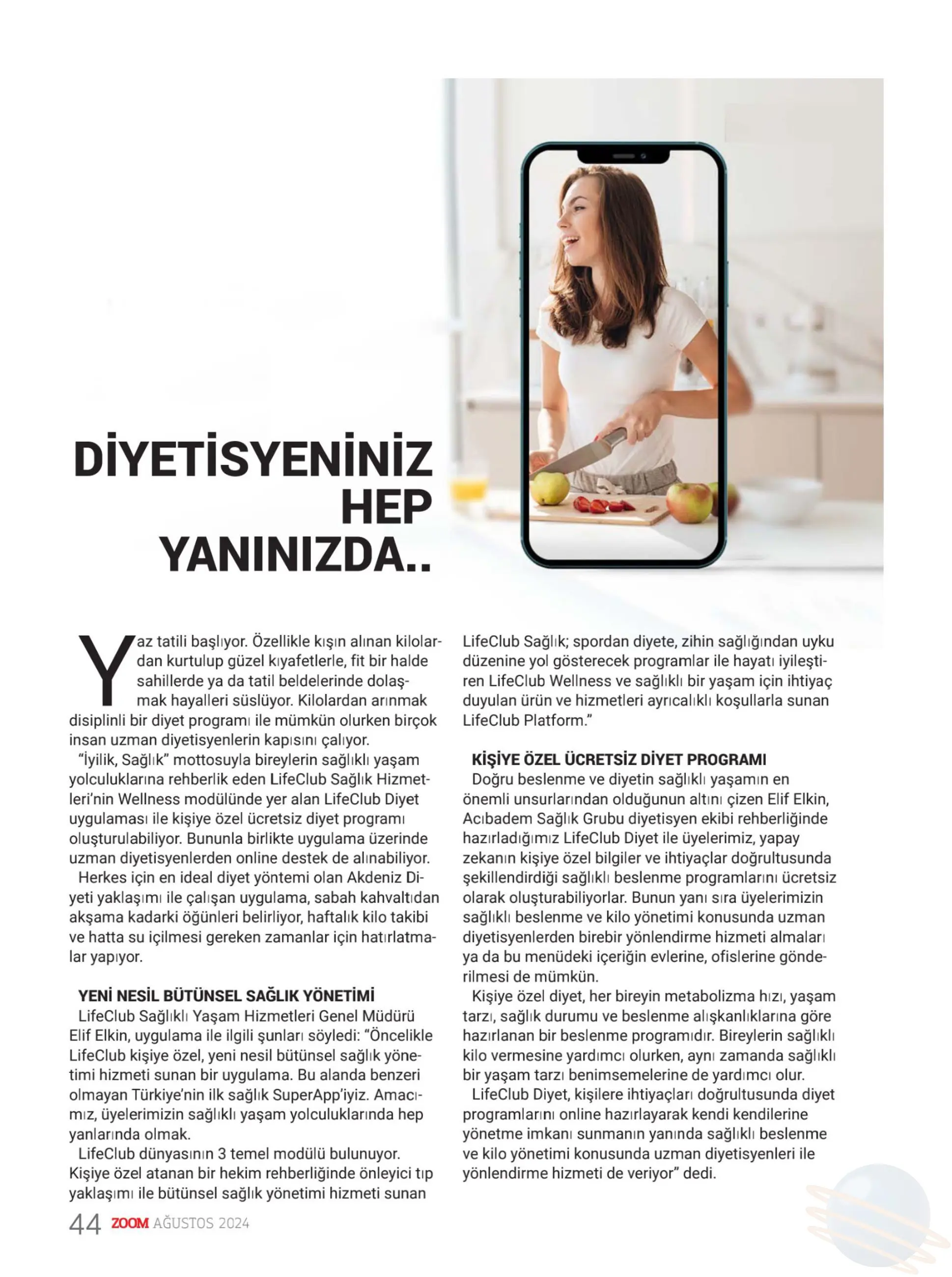 Diyetisyeniniz Hep Yanınızda - Zoom Magazin