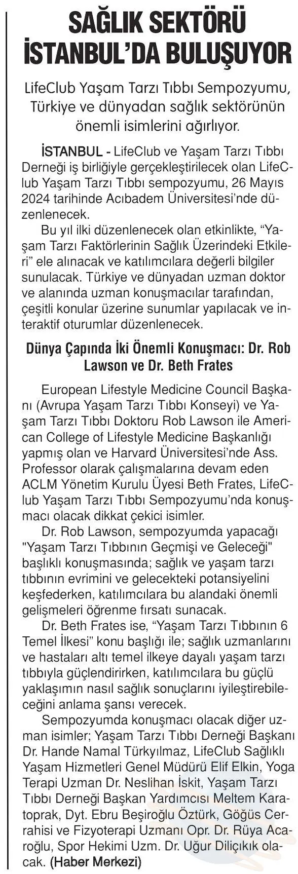 Önce Vatan Sağlik Sektörü İstanbul’Da Buluşuyor